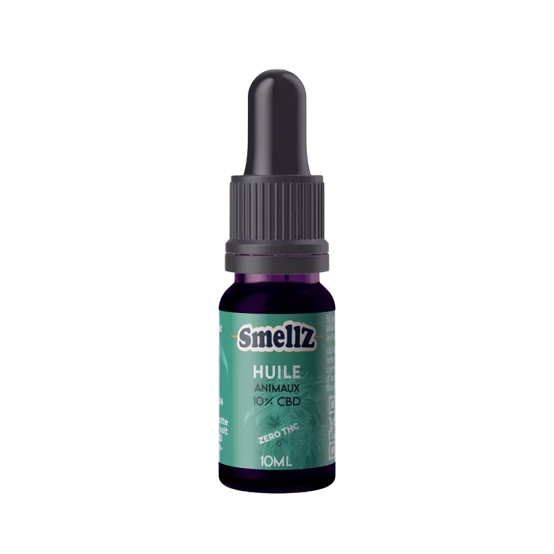 Huile Animaux 10% CBD, 0% THC – Huile MCT – Smellz